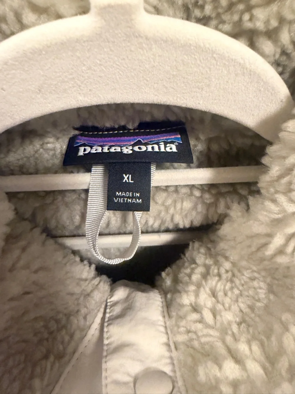 Patagonia Pelican Tan Fleece Shelled Retro-X Sherpa Pullover Jacket - Picture 4 of 4
